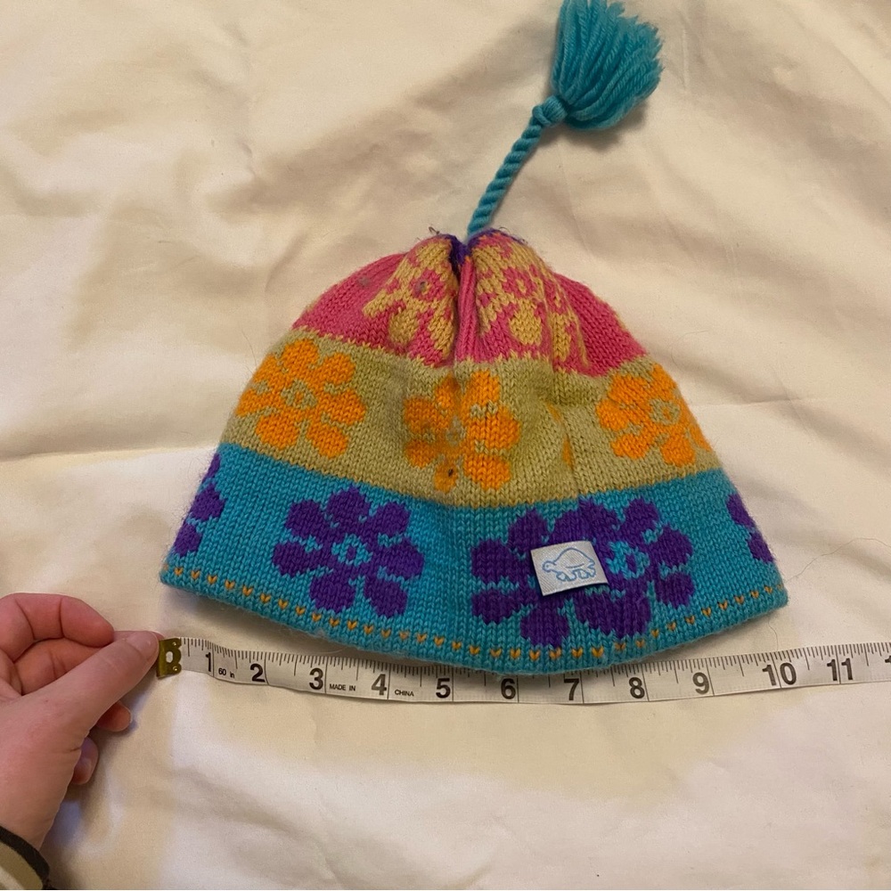 Colorful Floral Beanie - Picture 3 of 4